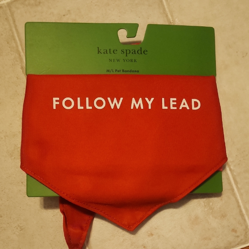 Kate Spade Vibrant Red Pet Bandana